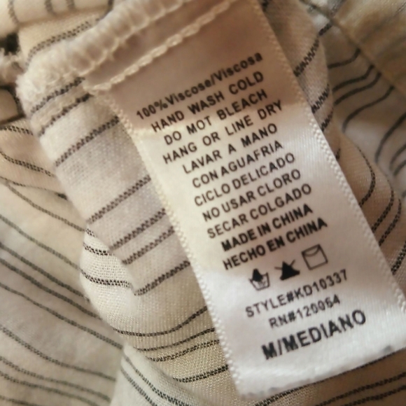 Mono B Striped Crew Neck Short Sleeve Shift/Dress - Picture 2 of 4